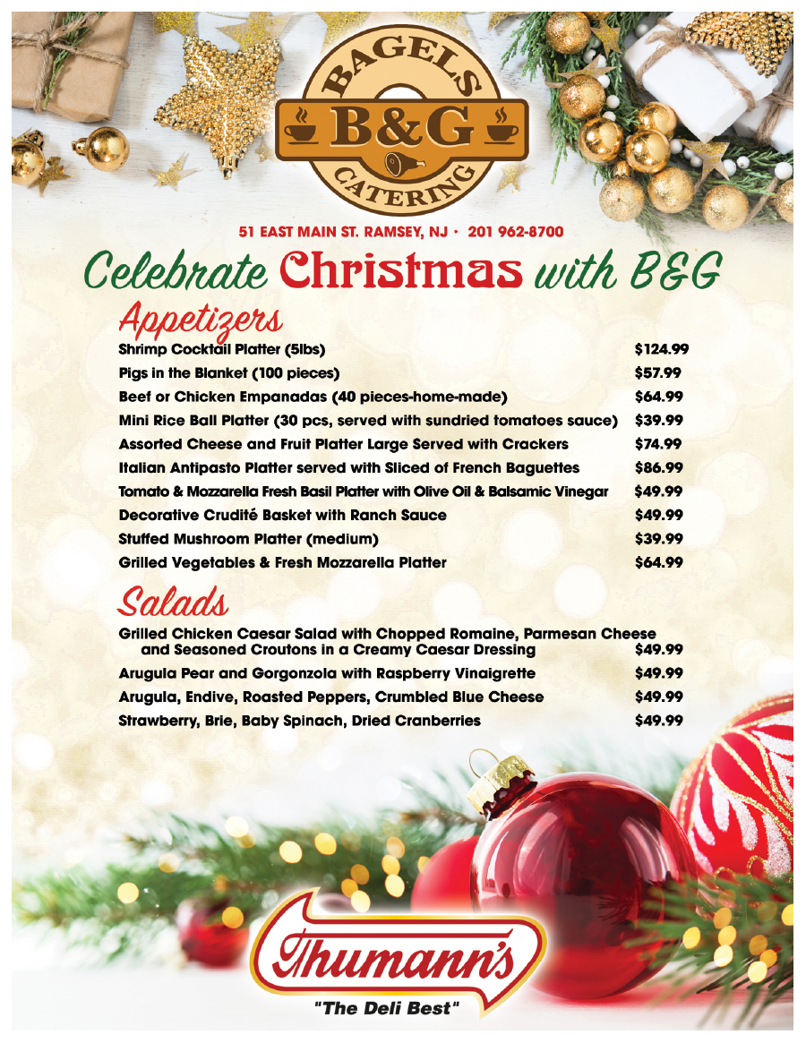 Lunch Menu — BG'S Deli